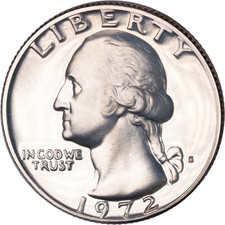 GEM PROOF 1972-S Washington Quarter San Francisco Mint - ACQUISTA DI PIÙ, RISPARMIA DI PIÙ!