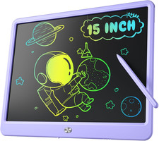 LCD Writing Tablet for Kids, 15 Inch Large Screen Doodle Board, Colorful Drawin