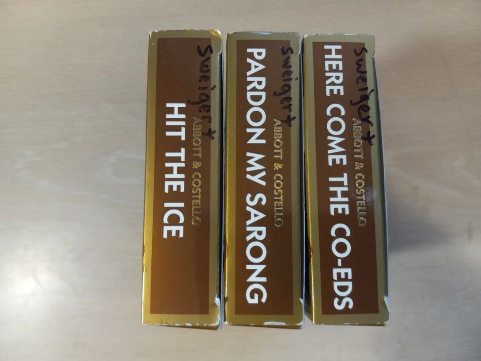 Abbott and Costello Comedy Legends VHS Lot of 3 Hit the Ice, Sarong, Co-Eds - Image 4 of 4