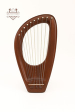 Scottish Rosewood Lyre Harp 10 Metal Strings with Free Tuning Key, Bag  String