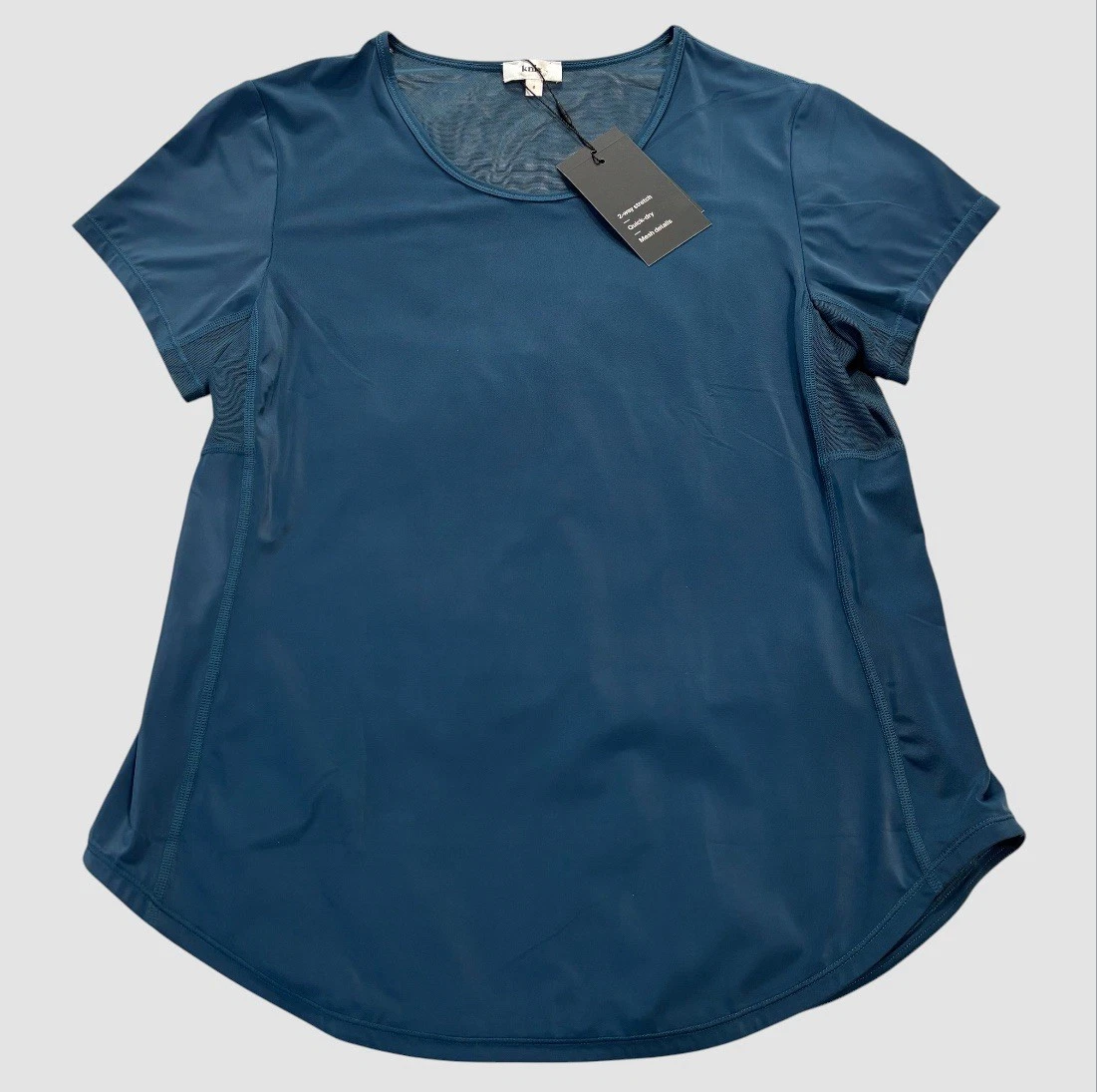 NEW Knix Women’s Medium Momenta Active T Shirt Mesh Vents Quick Dry Stretch Teal
