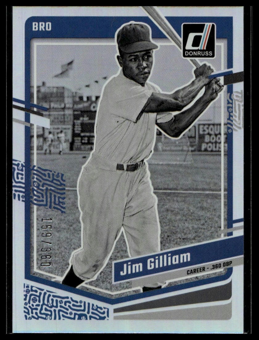 2023 Donruss #208 Jim Gilliam Career Stat Line #/360 SN