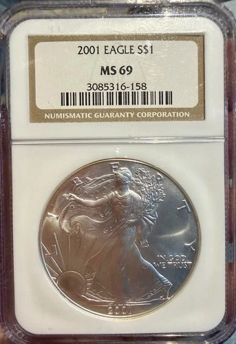 1992 Walking Liberty American Eagle $1 Dollar Coin, Fine Silver 1 oz! NGC GRADED