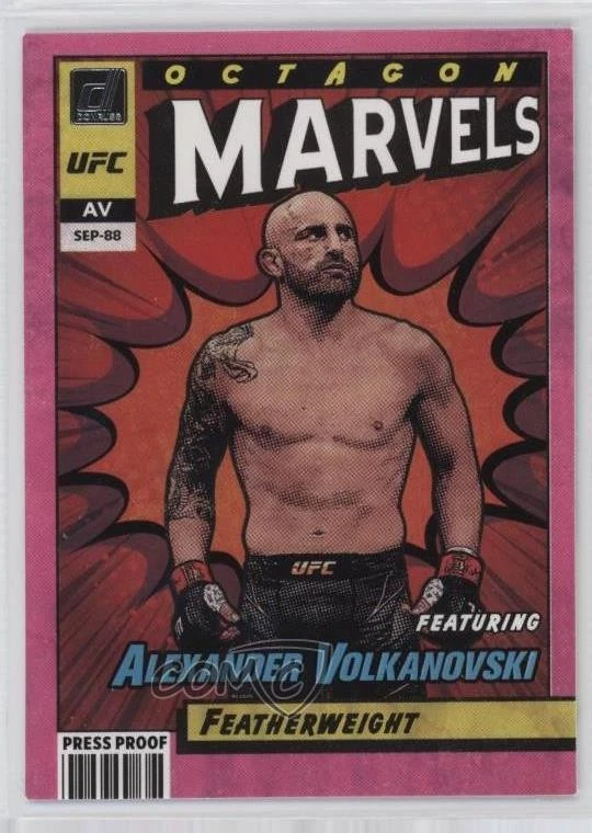 2022 Donruss UFC Octagon Marvels Press Proof Pink Alexander Volkanovski #6