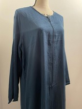 NEU Abaya Kaftan Hijabkleid Maxikleid Damen Langarm Petrol