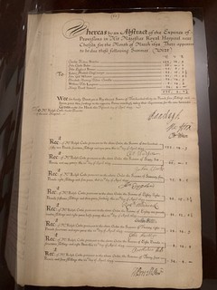 1698 1699 Signed Document Royal Hospital Near Chelsea Rare Signed Document Wow