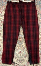 Vintage 1953 Woolrich Red  Black Buffalo Plaid Wool Hunting Pants