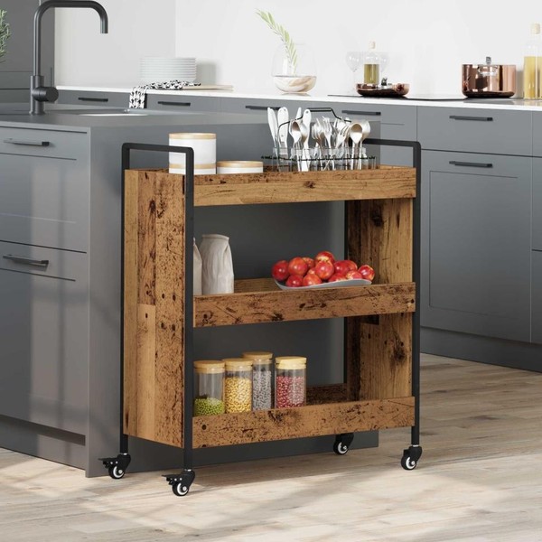 KüChentrolley Altholz 70 X 30 X 82 Cm Holzwerkstoff-image