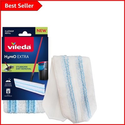 H2PrO Flat Mop Ersatz - leichtes Mikrofaserpad für streifenfreie Böden