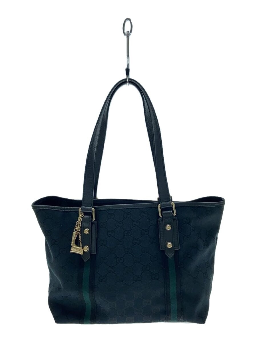 GUCCI Black Canvas Tote Bag 137396