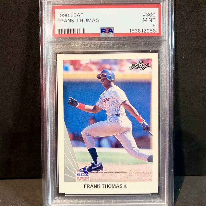 1990 Leaf #300 FRANK THOMAS PSA 9 Mint Rookie Card DEAD CENTERED