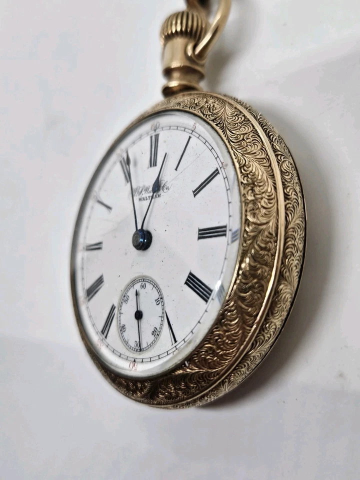 1892 U.S. Watch Co. (Waltham Mass) Gents Gold G.F. Victorian Pocket Watch 18s - Image 4 of 4