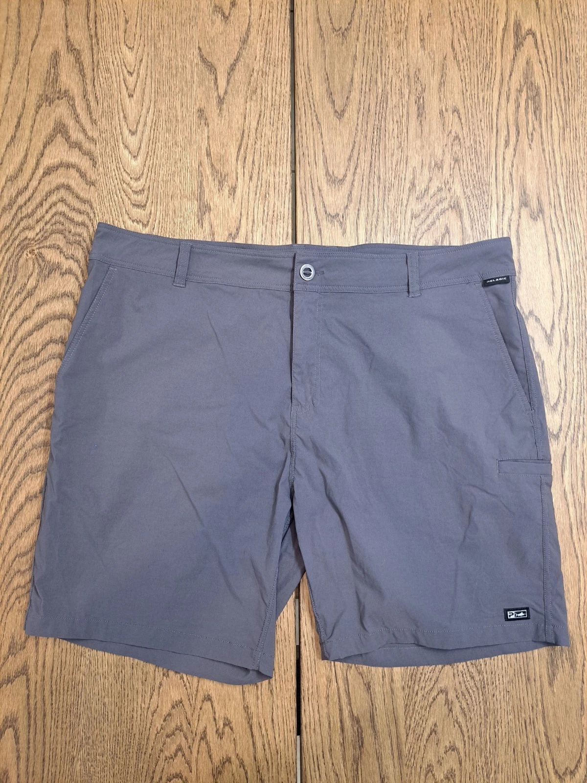 Pelagic Shorts Mens 40 Mako Hybrid Board Gray Performance Fishing Surf