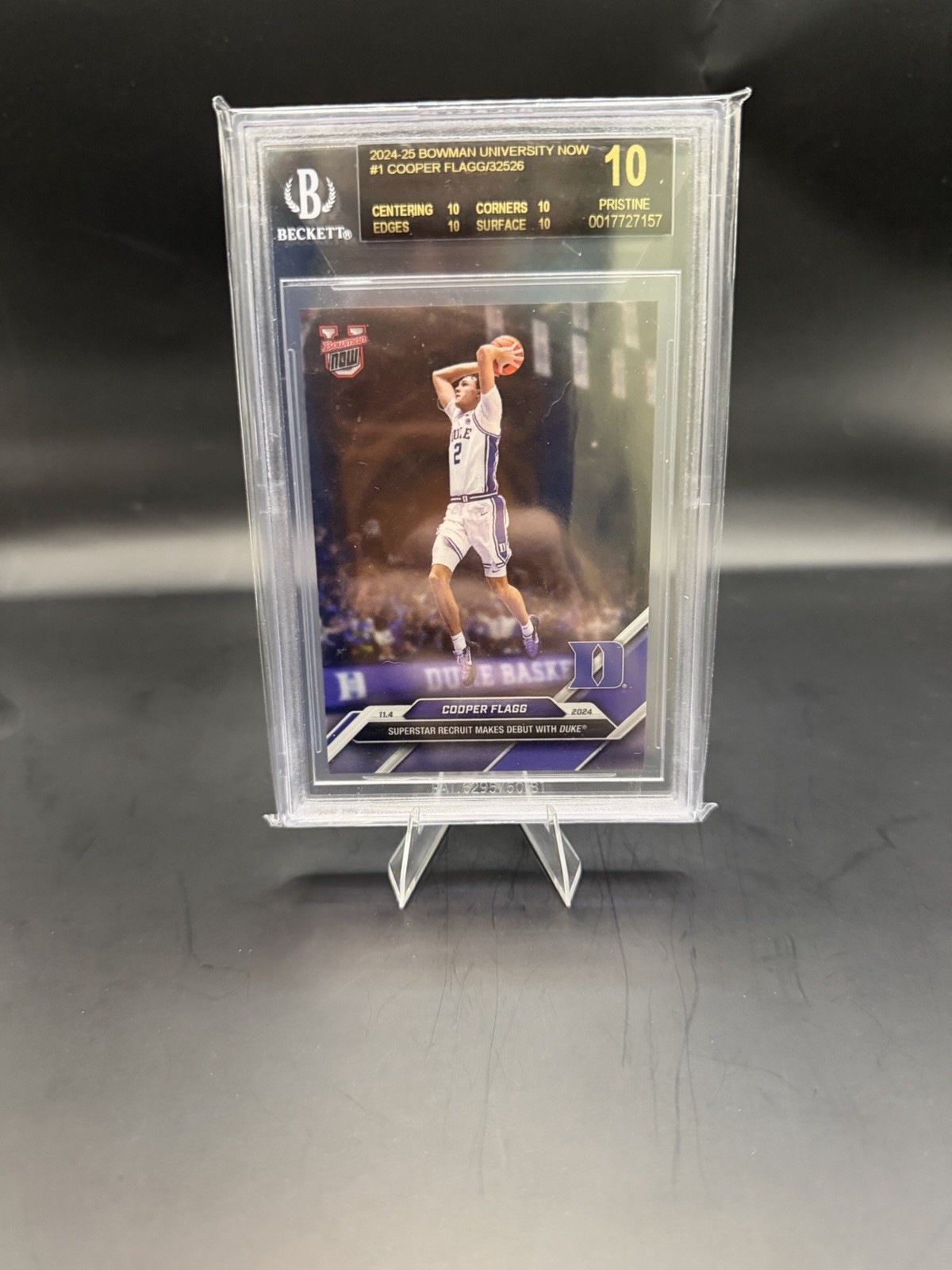 2024-25 Bowman U Now - Cooper Flagg #1 /32526 (RC) Bgs 10 Black Label Pristine