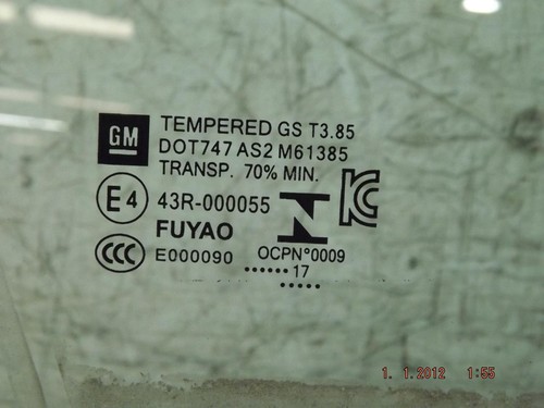 Vauxhall Astra K Right Driver Offside Front Window Glass 43r-000055 2015-2021B - Picture 3 of 5