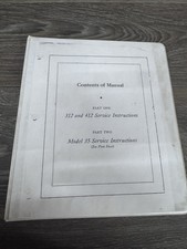 Wurlitzer 312 412 35 Jukebox Service Instructions Manual
