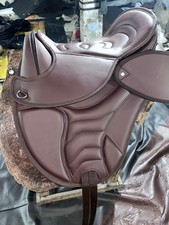 New BareBack Horse Treeless Saddle With PREMIUM BROWN SYNTHETIC FABRIC