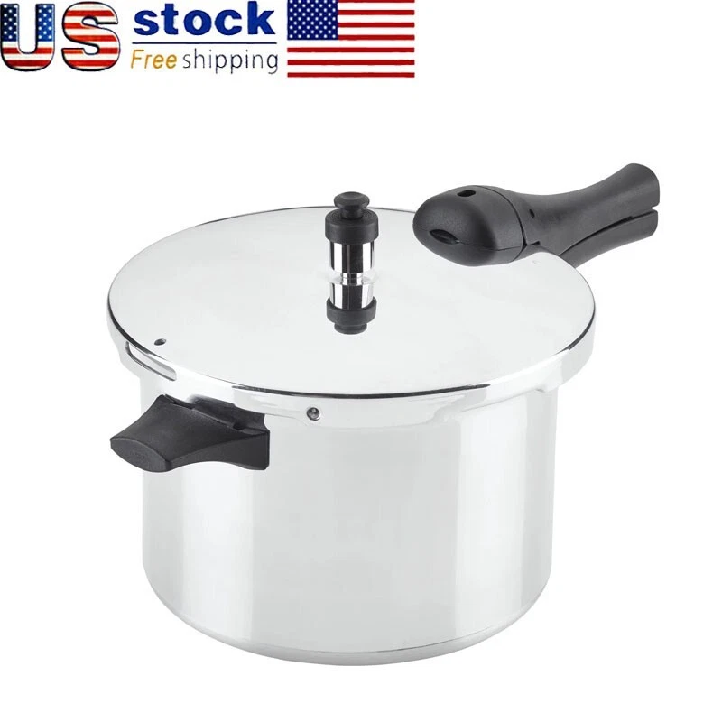 6-Quart Aluminum Stovetop Pressure Cooker Airtight Seal Even Heating Homecooking