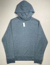 NWT Banana Republic Brushed Waffle Knit Navy Hoodie Sweater - Men Size Large