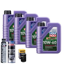 Motoröl 10W60 LIQUI MOLY 4L+HENGST Ölfilter +Spülung +Cera Tec
