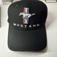 HAT - Ford Mustang Tri Bar Pony Logo Embroidered Adjustable Ball Cap