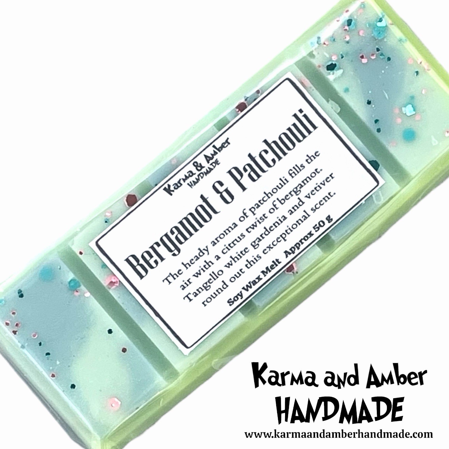 -Bergamot & Patchouli- Snap Bar Wax Melts, Highly Scented, Soy Wax