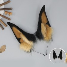 COSPLAY Girls Animal Ear Headband Furry Dobermann Carnivals Party Handmade