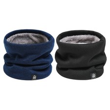 2pcs Winter Neck Warmer Gaiter for Men Women Ski Fleece Winter Scarf Windproof