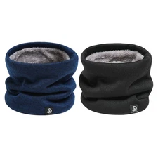 2pcs Winter Neck Warmer Gaiter for Men Women Ski Fleece Winter Scarf Windproof