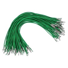 100 Pcs 10 Inch Elastic Barbed Cord 2 mm Loop Stretch Round String Green