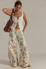 NWT, Women  s Size 27 Free People Eden printed Tea Pot Jeans