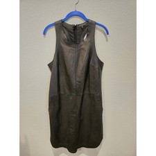 Rag & Bone Womens Crete Black Leather RacerBa...