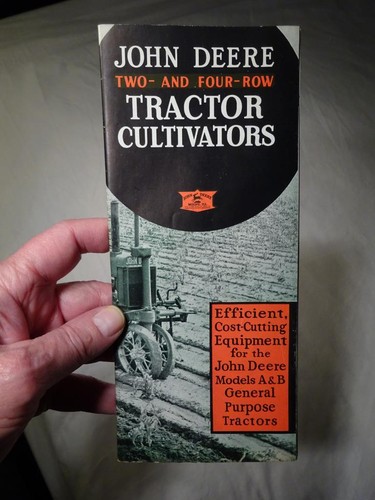 ANTIQUE 1936 "JOHN DEERE TRACTOR CULTIVATORS" ADVERTISING PHOTO BROCHURE VG