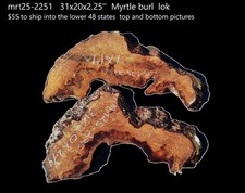 Myrtle Burl Slab DIY Table Craft Wood River Table Mrt25-2251