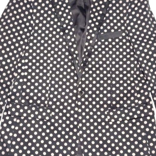 Giorgio Armani Le Collezioni Black White Polka Dot Blazer Dinner Jacket Mens 46L - Imagen 4 de 22
