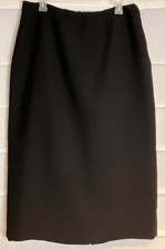 Jones Wear Essentials Black Lined Polyester A-Line Knee Length Skirt 12 EC!