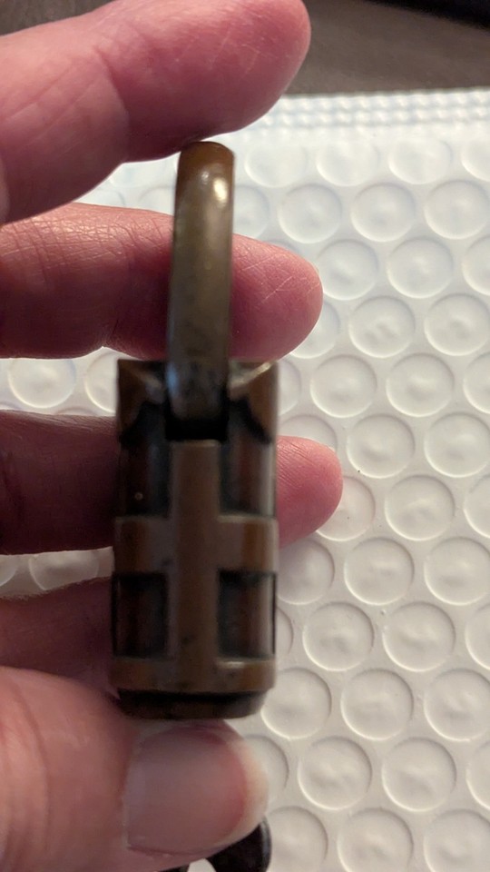 Antique YALE Padlock RARE Patent Dates On Back Original Working Key antique-yale-padlock-rare-patent-dates-on-back-original-working-key