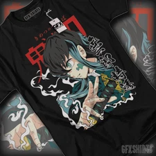 Demon Slayer Muichiro Tokito Anime Manga Nezuko Inosuke Kimetsu no Yaiba T-Shirt
