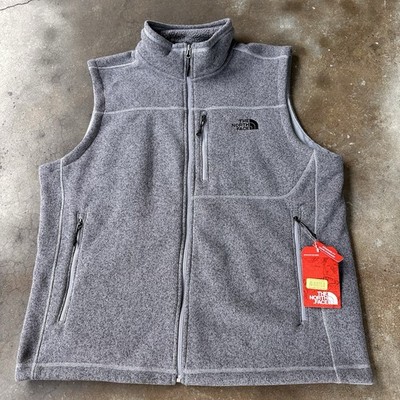 The North Face Gordon Lyons Vest Mens XL Gray Fleece Full Zip Outdoors NWT