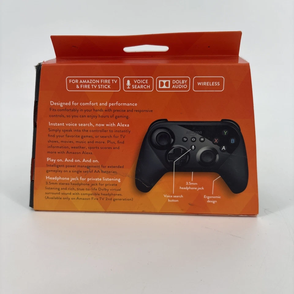 Controlador de juegos Amazon Fire TV con búsqueda por voz FireOS NUEVO caja abierta Foto 3 de 4