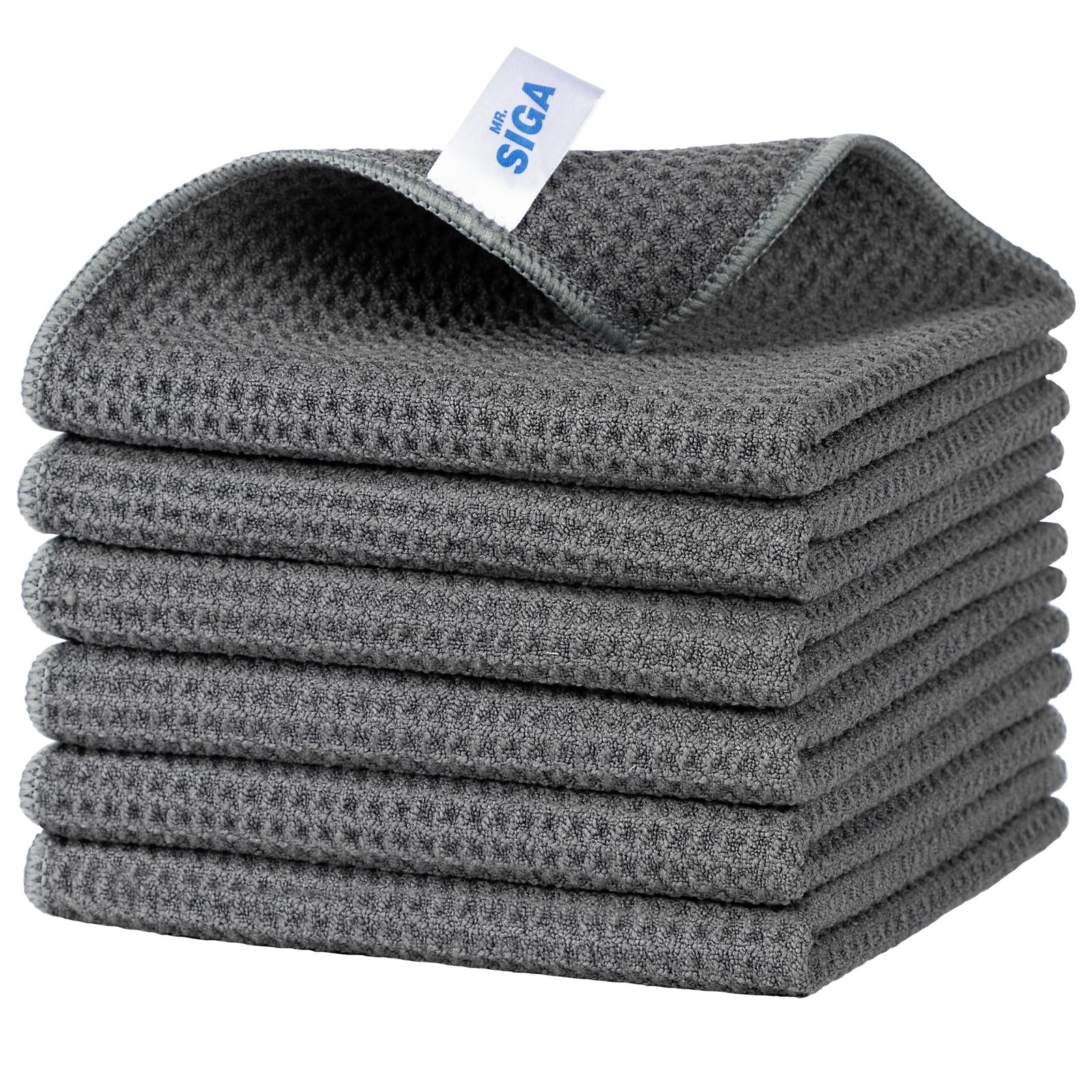 Chiffons microfibre gaufrés pour éliminer la graisse de cuisine sans rayure lot de 6