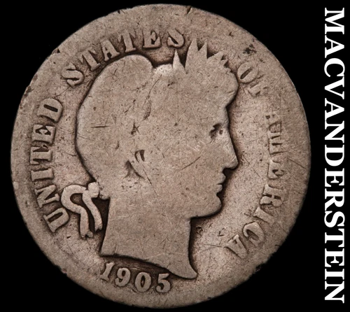 1905 Silver Barber Dime - Scarce  Better Date  No Reserve  #i6990