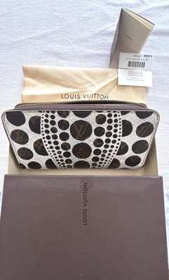 Preowned Louis Vuitton Yayoi Kusama x LV White Monogram Dots Zip Wallet