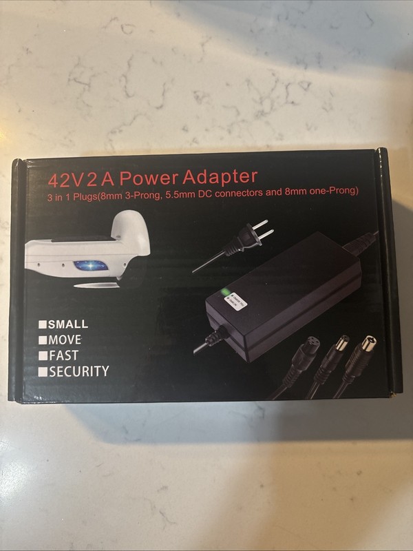 42V 2A Fast Charger Adapter 3-Pin Connector