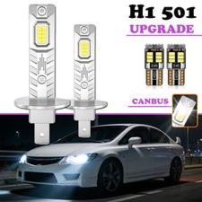 Fits Honda Civic MK8 05-11 White High Main Beam Headlight & Side Light Bulbs