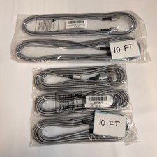 Lot of 5 Mixed USB-C  USB-A to Lightning Braided Fast Charging Cables 10ft