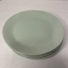 IKEA Green Salad Dessert Plates 7 1/2” Diameter 10866 Round Stoneware Lot Of 4