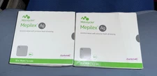2 BOXES Mepilex Ag Antimicrobial Soft Silicone Foam Dressing 4x4in, 10 PIECES 