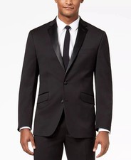 360 Kenneth Cole Men's Black Slim Fit Tuxedo Suit Sport Coat 40 R zjl2826c