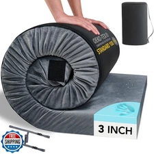 HomeMate Memory Foam Camping Cot Mattress Pad Mat-Sleeping Pad Ma